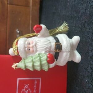 Lenox Green and White Holiday Ornament